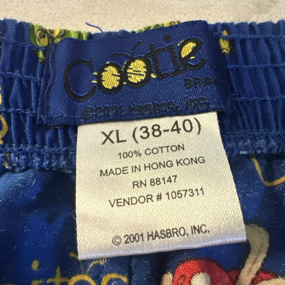 Hasbro Vintage 2001 Cootie Brand Cootie Boxer Shorts Size XLarge All Over Print